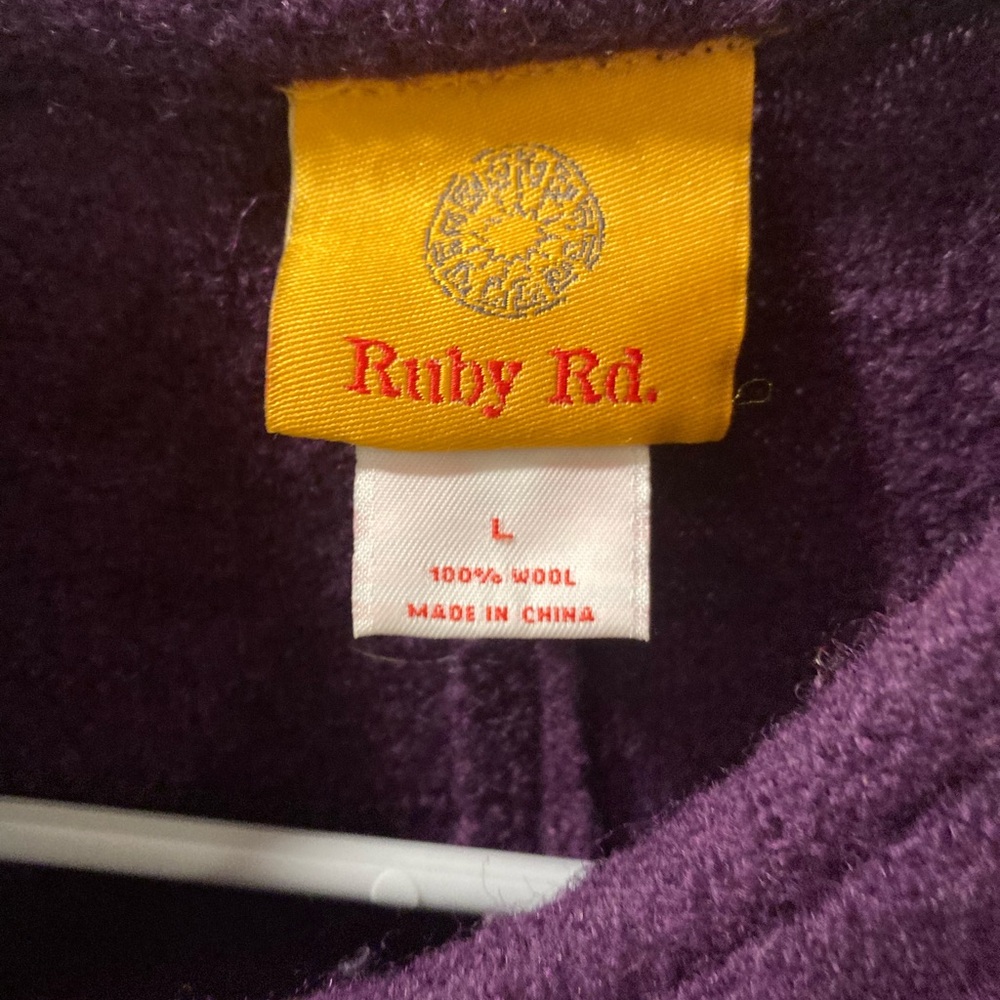 Ruby Rd. Purple Teddy Jacket - Picture 5 of 5